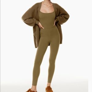Aritzia scoop back Wilfred free Divinity jumpsuit i. Rustical Brown
